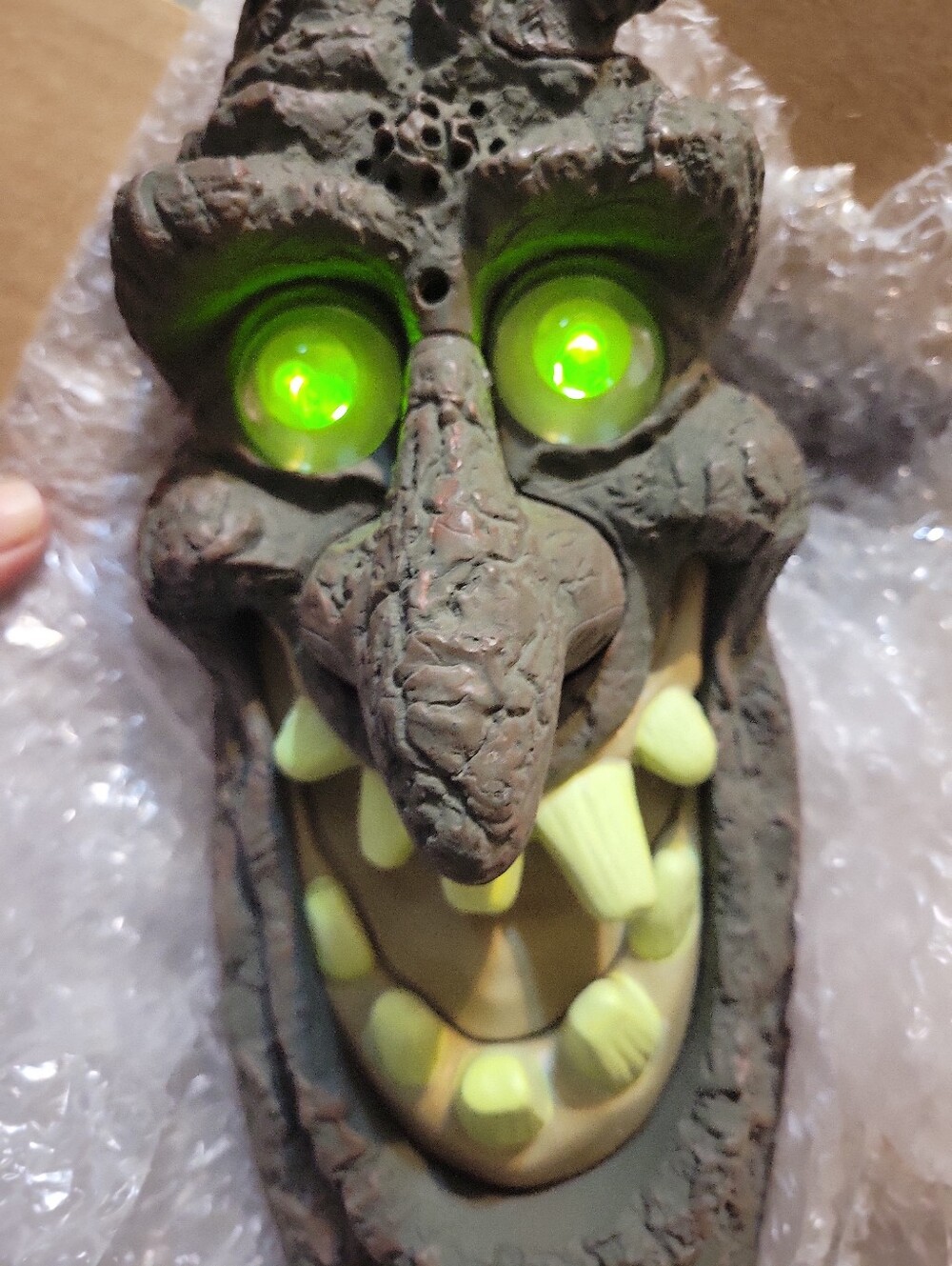 Vintage Halloween Sun Hill 14" Tree Face Electronic Light Sound Glow Decoration
